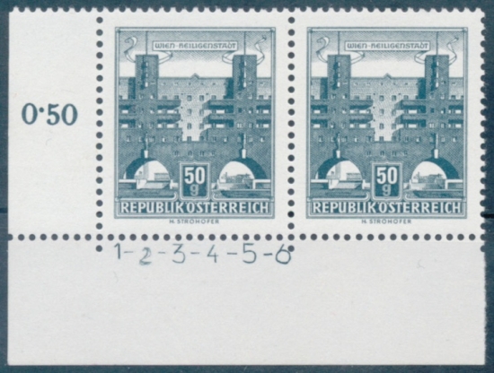 Briefmarke mit Symbolzahl(en)